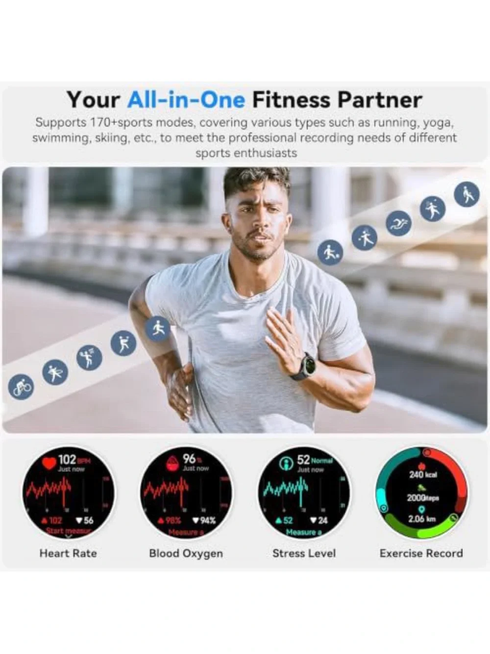 Smart Fitness Watch - Black